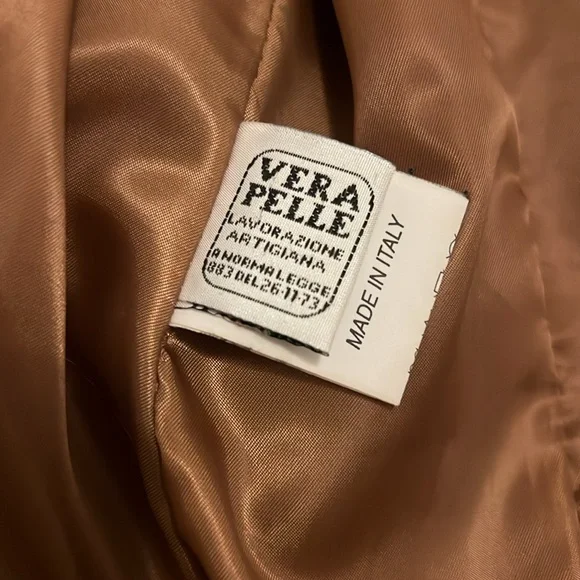 Vera Pelle Brown Italian Leather Jacket - Picture 10 of 13